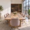 Bright modern South African law firm meeting room with a conference table and leather chairs, ready for a contract revie