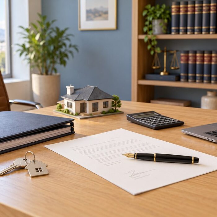 Desk with a formal letter of demand, pen and a laptop in a South African attorney's office, illustrating a letter of dem