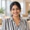 Young Indian South African woman professional, client testimonial headshot