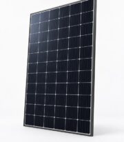 blue-tinted monocrystalline solar panel 450W shown as a clean studio product photo