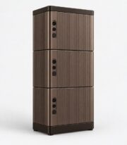 brown modular 15kWh home battery tower with stacked battery modules