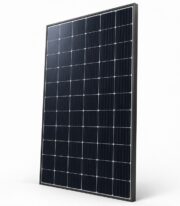 monocrystalline solar panel 450W gallery detail showing frame thickness and cell grid