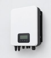unbranded 5kW single phase hybrid solar inverter shown as the main product on a clean studio background