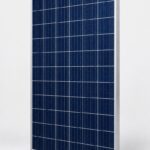 Polycrystalline 400W solar panel with silver frame and blue-black cells, unbranded