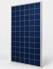 Polycrystalline 400W solar panel with silver frame and blue-black cells, unbranded